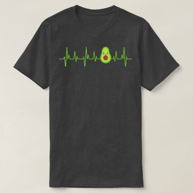 Camiseta Avocado Heartbeat - avocado for men and women T-Sh (Frente do Design)