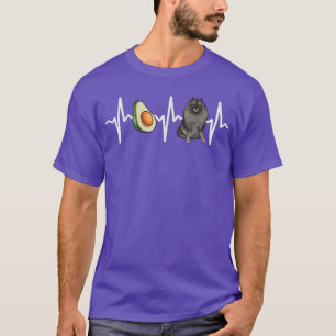 Camiseta Avocado Keeshond Heartbeat Dog Lover