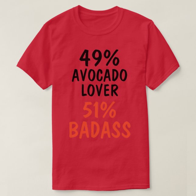 Camiseta Avocado Lover Badass (Frente do Design)