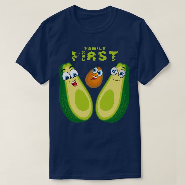 Camiseta Avocado Lover Gift Family First Avocado Design (Frente do Design)