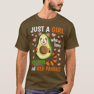 Camiseta Avocado Lover Meninas Chinesas Animais Cute Panda