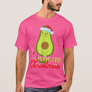 Camiseta Avocado Lover Xmas Luzes Papais noeis Avocado Cris