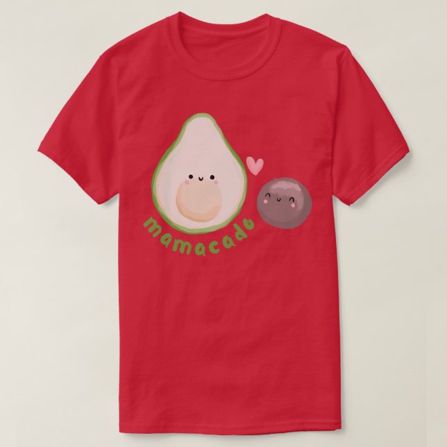 Camiseta Avocado mama e ba1 (Frente do Design)