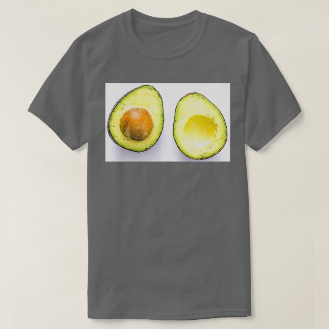 Camiseta Avocado metades TS clássicos (Frente do Design)