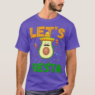 Camiseta Avocado Mustache Sombrero Cinco De Mayo Deixa Fies