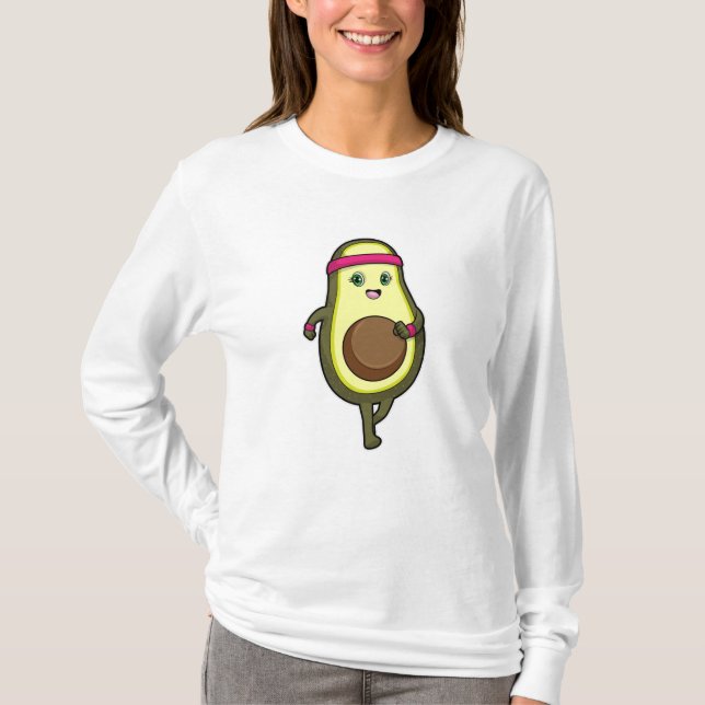 Camiseta Avocado na Corrida com banda larga (Frente)