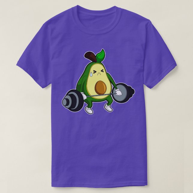 Camiseta Avocado na Malhação com Barbell (Frente do Design)