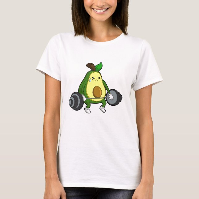 Camiseta Avocado na Malhação com Barbell (Frente)