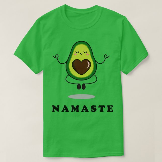 Camiseta Avocado Namaste (Frente do Design)