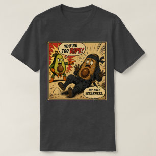Camiseta Avocado Ninja "Maduro Demais" — Quadrinho Retrô Di