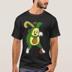 Camiseta Avocado no Hockey com taco de Hóquei