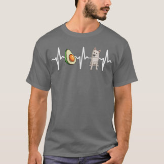 Camiseta Avocado Norueguês Buhund Heartbeat Dog Lover
