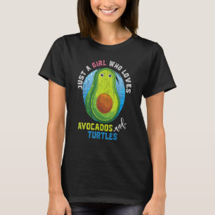 Camiseta Avocado Ocean Animal Girls Mulheres Pet Cute Turtl