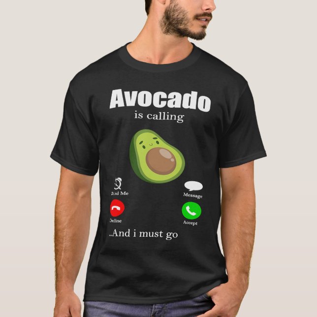 Camiseta Avocado Organic Vegetable Veganism Vegetarian (Frente)