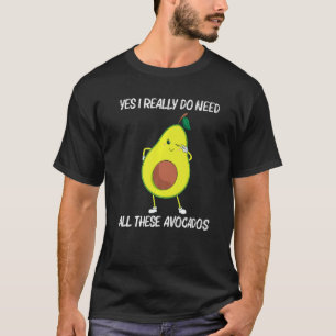 Camiseta Avocado Para Homens, Comidas De Fruta De Sobremesa