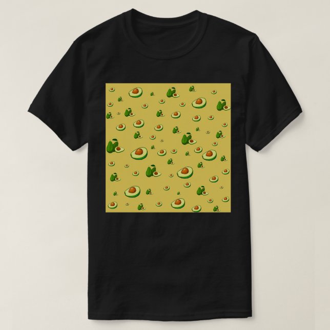 Camiseta Avocado Pattern Design Classic TSirt (Frente do Design)