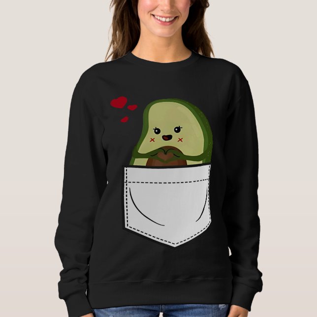 Camiseta Avocado Pocket Eating Vegan Fruit Avocado (Frente)