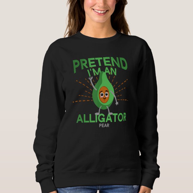 Camiseta Avocado Pretend I'm An Alligator Pear Men Women Ki (Frente)