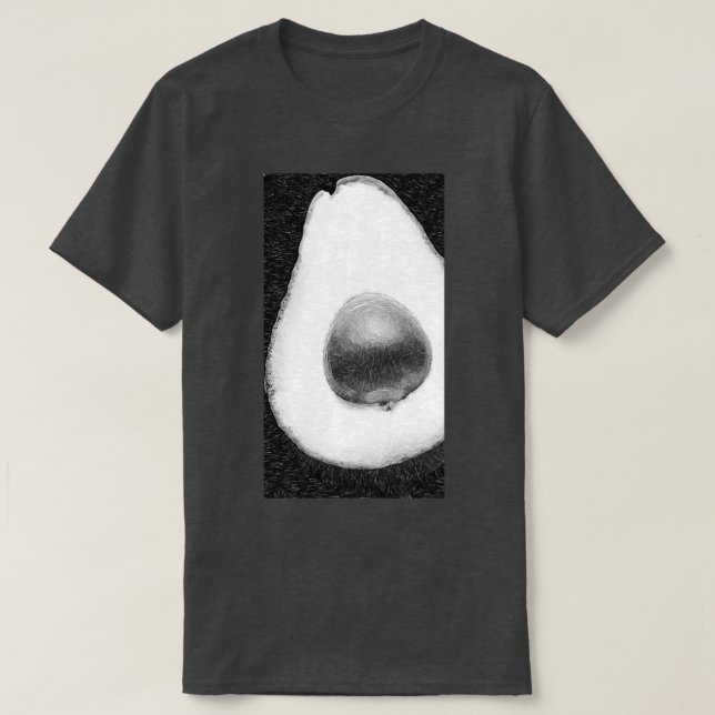 Camiseta Avocado preto e branco (Frente do Design)