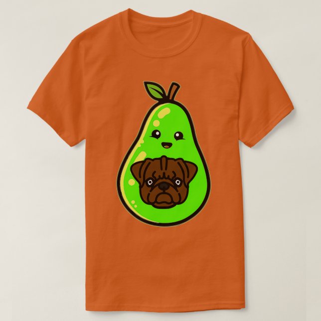Camiseta Avocado Pug Avopugo (Frente do Design)
