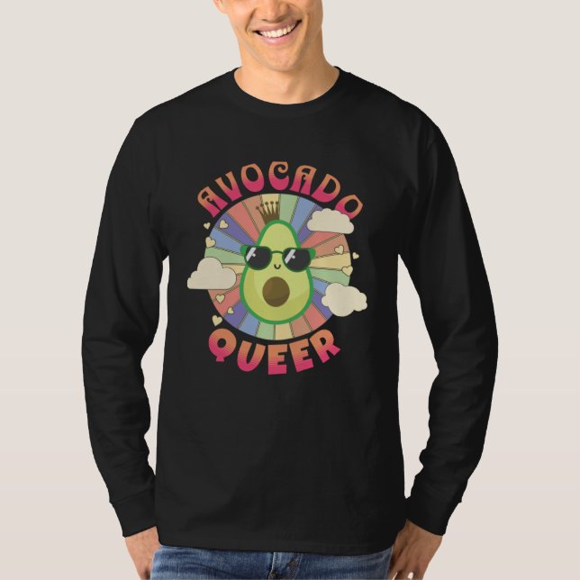 Camiseta Avocado Queer Gay and Lesbian  Fruits LGBT Pride (Frente)
