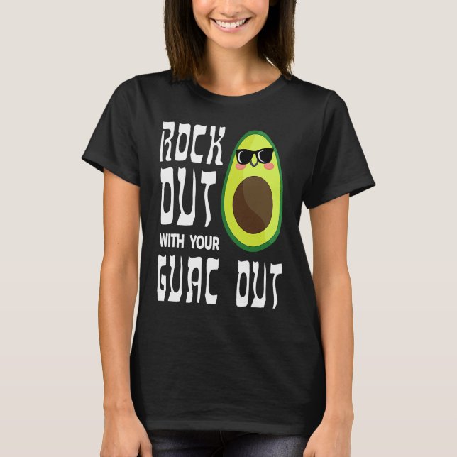Camiseta Avocado Rock Guac Out Gym Treinamento Pessoal (Frente)