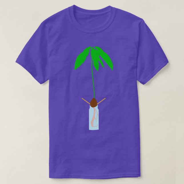 Camiseta Avocado Seed Toothleck Cultivo Clássico Sujeira (Frente do Design)