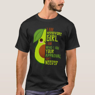Camiseta Avocado Sou Herbivore Rapariga Vegan Vegetarian Gr