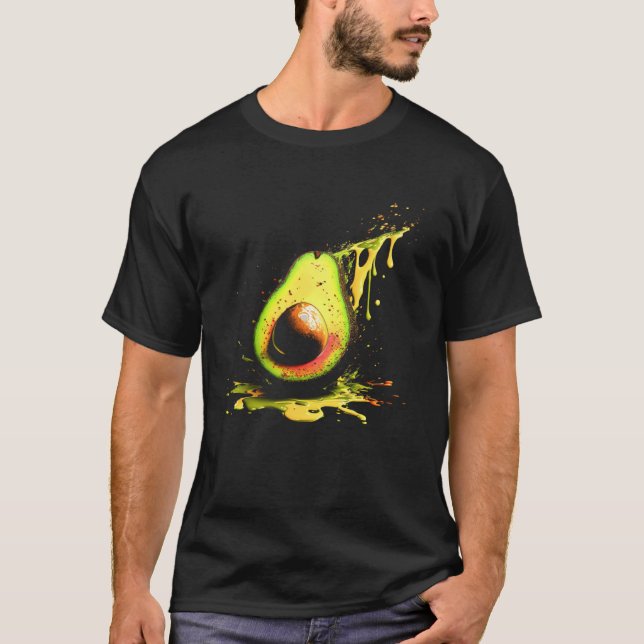 Camiseta Avocado Splash Vegan Vegetarian Healthy Food (Frente)