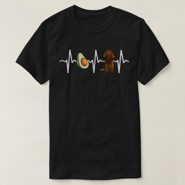 Camiseta Avocado Susse Spaniel Heartbeat Dog Lover (Frente do Design)