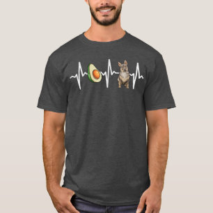 Camiseta Avocado Swedish Vallhund Heartbeat Dog Lover