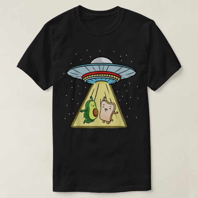 Camiseta Avocado Toast Ufo Abdução (Frente do Design)