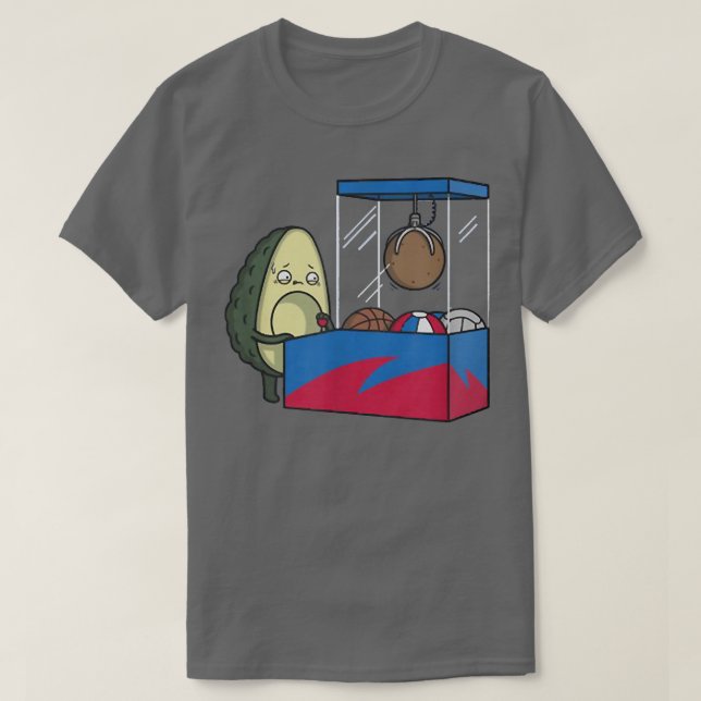 Camiseta Avocado tocando guidujo de guindaste (Frente do Design)