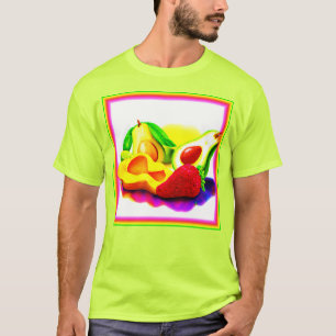 Camiseta Avocado tropical, morango e manga. Comprar Agora