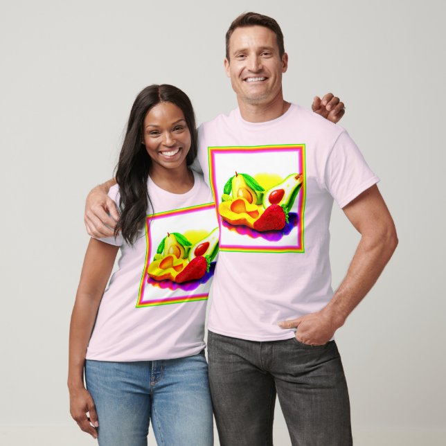 Camiseta Avocado tropical, morango e manga. Comprar Agora (Unissex)