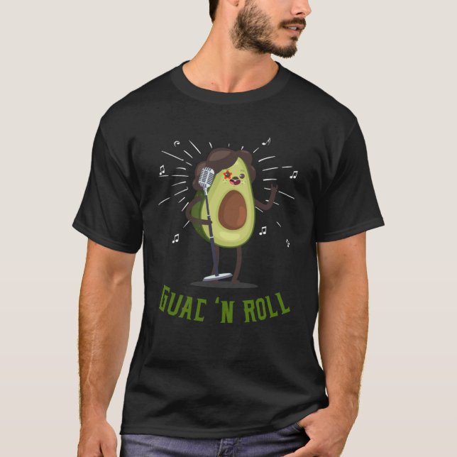 Camiseta Avocado Vegan Guac N Roll Para Ela (Frente)