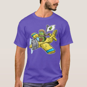 Camiseta Avocado voando num avião