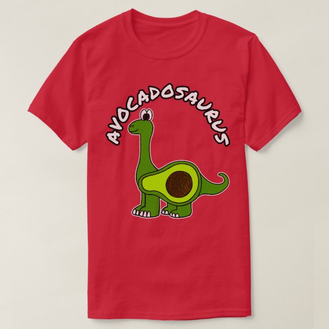 Camiseta Avocadossauro Avocado Dinossauro Diplodocus Saudáv (Frente do Design)
