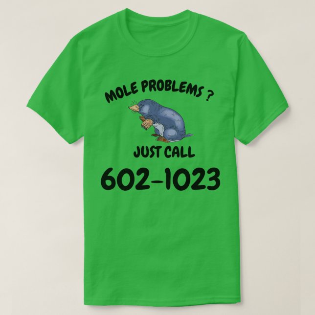 Camiseta Avocadro Funny Avogadros Número (Frente do Design)