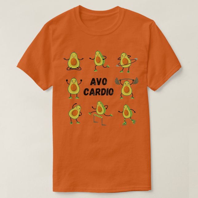 Camiseta Avocardio Avo Cardio Malhação Engraçada Avocado Pu (Frente do Design)