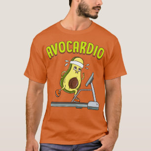 Camiseta Avocardio Avocado Cardio Pun Exercício Em Execução