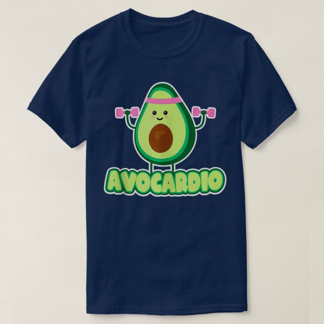 Camiseta Avocardio Avocado Seeds Exercício de Exercício Mal (Frente do Design)
