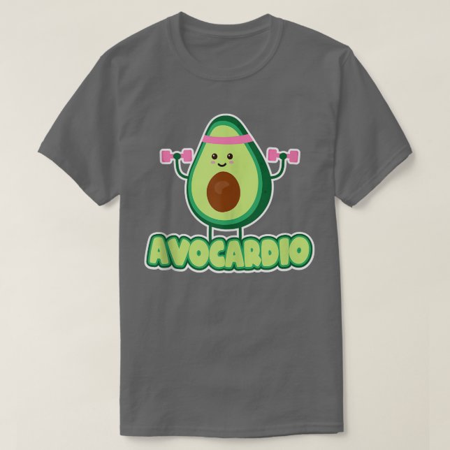 Camiseta Avocardio Avocado Seeds Workout Eercise Malhação G (Frente do Design)