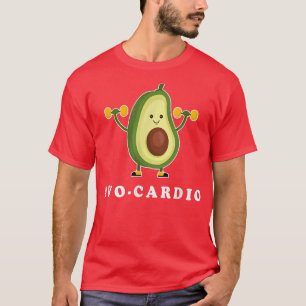 Camiseta AvoCardio Funny Pun Workout Executando Avocado