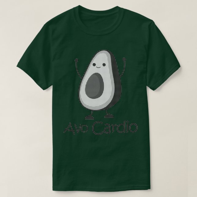 Camiseta Avocardio Preto E Branco (Frente do Design)