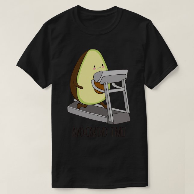 Camiseta Avocardio Time Engraçado Malhação Avocado (Frente do Design)