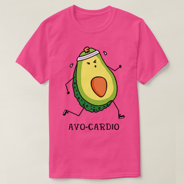 Camiseta AvoCardio Workout Home Gym Comida saudável I Avoca (Frente do Design)
