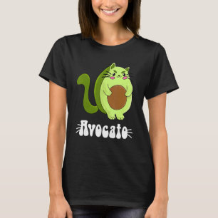 Camiseta Avocato Avocado Cat Proprietário Vegan Vegetarian