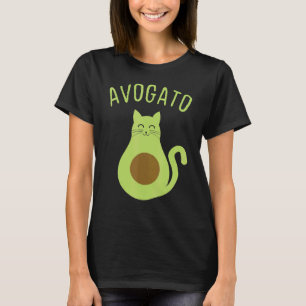 Camiseta Avocato Cute Cat Avocado Vegan E Cat Kitten