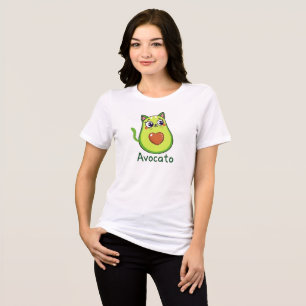 Camiseta Avocato – Design Híbrido de Gato Abacate Fofo En